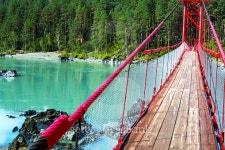 Bridge over turquoise river 이미지 (503861258) - 게티이미지뱅크 Bridge over turquoise river