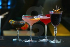set of four coctails on a bar 이미지 (503886476) - 게티이미지뱅크 set of four coctails on a bar