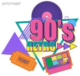 90s retro banner template (1465465638) 일러스트, 무료 일러스트 - 게티이미지뱅크