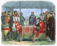 King John signing Magna Carta, England, 1215 이미지 (92822805) - 게티이미지뱅크 King John signing Magna Carta, England, 1215