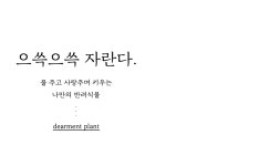으쓱으쓱 자란다- 디어먼트 반려식물 :: 천삼백케이 으쓱으쓱 자란다- 디어먼트 반려식물