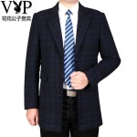 바람둥이 VIP 겨울 두꺼운 모직 자켓 남자 중년 옷깃 아버지 모직 캐주얼 재킷
