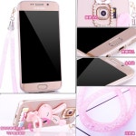 Samsung S6 edge mobile shell display screen SM-G9280 cartoon s69280 lanyard shell surface edge female