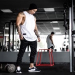 근육 형제 남자 여름 헬스 조끼 캐주얼 스포츠 스트레치 조끼 통기성 훈련 조끼