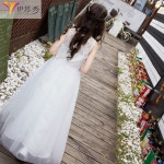 Yi Sixiu girls dress princess dress long MOP flower girl dress take the auspices of Korean children piano costumes