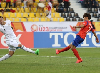 ‘올림픽 축구’ 문창진 선취골, 한국 요르단에 1-0 리드(1보) - 아시아투데이 ‘올림픽 축구’ 문창진 선취골, 한국 요르단에 1-0 리드(1보)