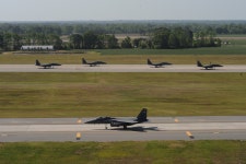 세이모어 존슨 공군기지서 택싱중인 미 공군 F-15E 전폭기 70여기 - 유용원의 군사세계 세이모어 존슨 공군기지서 택싱중인 미 공군 F-15E... 