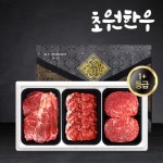 [초원한우] 구이세트 2호 1.2kg (등심,채끝,불고기 각 400g / 1+등급)_간편보기_동원몰
