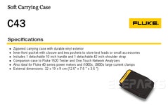 [FLUKE] FLUKE-C43 SOFT 케이스(32x19x9cm) 테스터 액세서리 > 테스터가방/케이스 (주)엘레파츠 FLUKE-C43 SOFT 케이스(32x19x9cm)