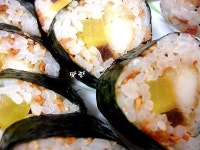 ♪ 밥새우로 만든 주먹밥과 내 맘대로 김밥