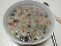 야채홍합매운죽
