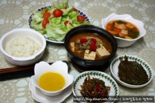 나를 위한 아침밥상~~~달래 된장찌개^*^