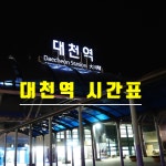 대천역(장항선)시간표-보령 대천해수욕장.대천항.여객선터미널 버스 시간표