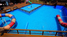 보령 갯벌체험(대천 펜션 수영장.가족.단체)해솔통나무 펜션