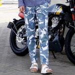 패션플러스 - 지큐 37 CH 카모 린넨 밴딩 팬츠 마바지 패션플러스