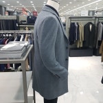 패션플러스 - 17FW 지이크.F 멜란지블루 울캐시미어 체스터코트(FR H7011)