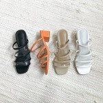 패션플러스 - [리나제이]라인 스트랩 뮬 슬리퍼 - H.살라 패션플러스