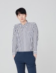 패션플러스 - [인천모다]순면세로스트라이프세미오버셔츠-MSWS3101