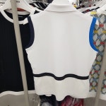 패션플러스 - 등판프릴메쉬민소매제에리티(J6117) 패션플러스