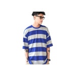 18ss Overfit Stripe Tee (Grey/Purple) > 반팔 | 힙합퍼｜거리의 시작 - Now, Thats Street... 