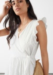 WIZWID:위즈위드 - [&OtherStories:앤아더스토리즈]Ruffled Cotton Dobby Midi Dress WIZWID