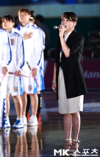 김소현, `우리은행vs신한은행 개막전 애국가 제창` [mk포토]