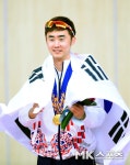 속사권총 2관왕, 김준홍 `태극기가 잘 어울리는 명사수` [MK포토]