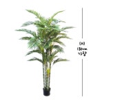 대표 플라워 종합쇼핑몰 [더리얼스 엠데코] 리얼터치 인조 조화 아레카야자 트로피컬 야자나무 팜 트리 5H 180cm - 2개 세트 인조목 인테리어나무