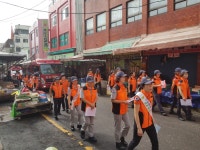 남동소방서, 만수시장 소방차 출동로 확보훈련:내외신문 ≪내외신문≫ 남동소방서, 만수시장 소방차 출동로 확보훈련