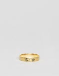 USA 전문 온&오프라인 구매대행 쇼핑몰 폴로박스입니다. [폴로박스] [해외] ASOS Gold Plated Sterling Silver Open Moon & Star Ring