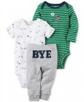 구매대행 쇼핑몰 폴로박스입니다. [폴로박스] Carters 3-Pc. Cotton Hi Bye Puppy Bodysuits & Pants Set, Baby Boys (0-24 months)