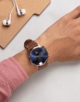 USA 전문 온&오프라인 구매대행 쇼핑몰 폴로박스입니다. [폴로박스] ASOS Watch With Brown Faux Leather Strap And Navy Face 1023435