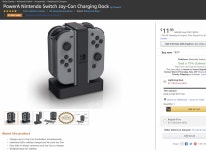 [아마존] 닌텐도 스위치 조이콘 충전독 (기타) $ 11.98