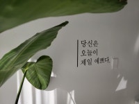 카페 글귀가 기분이 좋네요