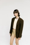 [포지프레클즈]Belted Field Jacket_Cinnamon Brown [W CONCEPT]
