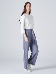 8seconds-스카이 블루 백 밴딩 리본 스트랩 스트레이트 팬츠│삼성물산 온라인몰 SSF Shop 스카이 블루 백 밴딩 리본 스트랩 스트레이트 팬츠