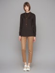 SSF SHOP - 삼성물산 패션부문 온라인 공식몰 [LEREPIT] Wool Jersey Border Detail T-shirt - Brown