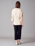 SSF SHOP - 삼성물산 패션부문 온라인 공식몰 Smocking Bell Cuffs Jersey Top  - Beige