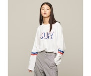 WIZWID:위즈위드 - [OUR SEOUL:아우어서울][Our Seoul][Beaker] Our Long Sleeve Crop T-Shirt W WIZWID