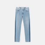 SSF SHOP - 삼성물산 패션부문 온라인 공식몰 (Men) Line Patch Straight Denim - Blue