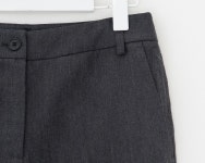 BEAKER-(Women) Linen Blend Semi Wide Long Pants - Ash│삼성물산 온라인몰 SSF Shop (Women) Linen Blend Semi Wide Long Pants - Ash