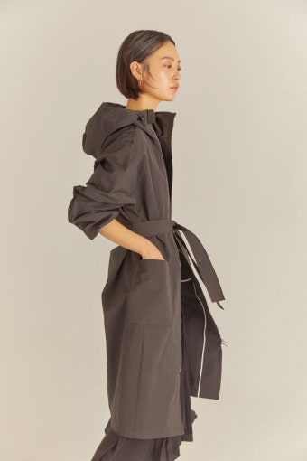 SSF SHOP - 삼성물산 패션부문 온라인 공식몰 Coccoon Two-way Zip Coat Black