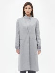 SSF SHOP - 삼성물산 패션부문 온라인 공식몰 Cashmere V-neck Long Coat (Black)
