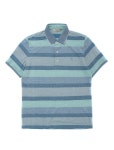 SSF SHOP - 삼성물산 패션부문 온라인 공식몰 [AQUA LINEN]블루 아쿠아 리넨 멀티 스트라이프 피케 티셔츠