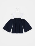 SSF SHOP - 삼성물산 패션부문 온라인 공식몰 Banded Off Shoulder Top - Navy
