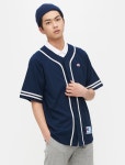 SSF SHOP - 삼성물산 패션부문 온라인 공식몰 Cotton East City Baseball Uniform Tee - Navy
