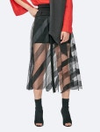 SSF SHOP - 삼성물산 패션부문 온라인 공식몰 DIAGONAL COMBINED SKIRTS
