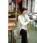 스타일온미 로잔느 쉬폰 장미 롱티