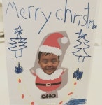 더쿠 - 김소현♥손준호 아들 주안, 크리스마스 카드도 척척 만드는 사랑둥이