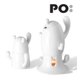WIZWID:위즈위드 - [PO::피오][피오] 선인장 티팟세트 2인조 화이트 C0307powi WIZWID